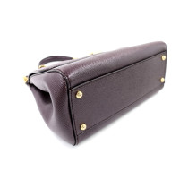 Dolce & Gabbana Sicily Medium Cuir Saffiano Bourgogne