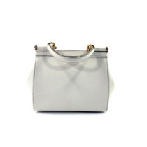 Dolce & Gabbana Sicily Small Cuir Saffiano Blanc