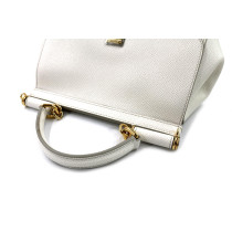 Dolce & Gabbana Sicily Small Cuir Saffiano Blanc