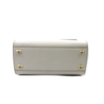 Dolce & Gabbana Sicily Small White Saffiano Leather