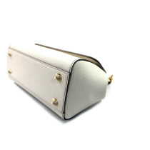 Dolce & Gabbana Sicily Small White Saffiano Leather