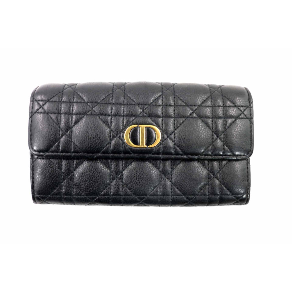 Dior Geldbörse Orchid Schwarzes Leder