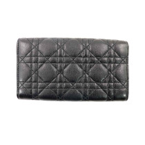 Dior Orchid Black Leather Wallet