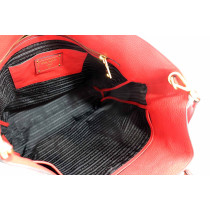 Prada Tote Daino Pelle di Vitello Rossa