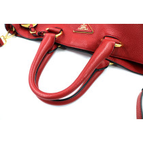 Prada Tote Daino Kalbsleder Rot