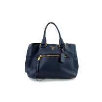 Prada Tote Daino Kalbsleder Blau