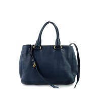 Prada Tote Daino Kalbsleder Blau
