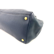 Prada Tote Daino Pelle di Vitello Blu