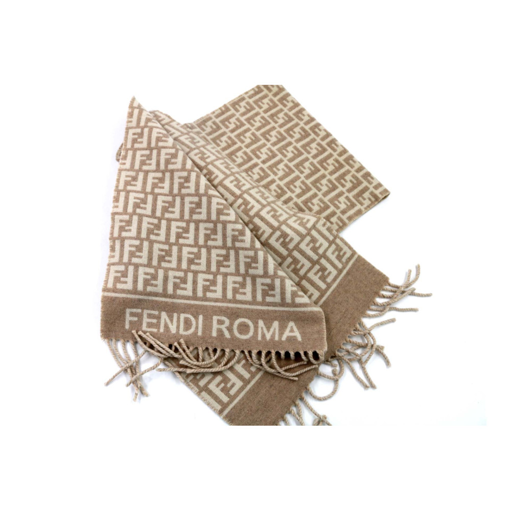 Fendi Sciarpa Lana Beige