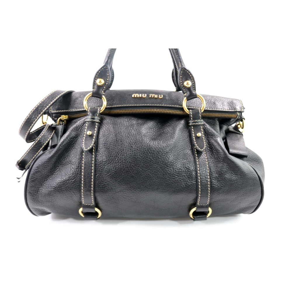 Miu Miu Lux Box Bag Black Calf Leather
