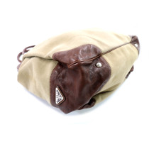 Prada Shopping-Canvas Tasche Beige