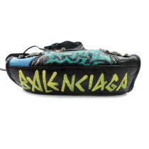 Balenciaga City Graffiti Mini Black Leather