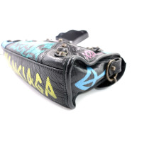 Balenciaga City Graffiti Mini Black Leather