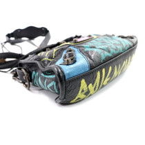 Balenciaga City Graffiti Mini Pelle Nera