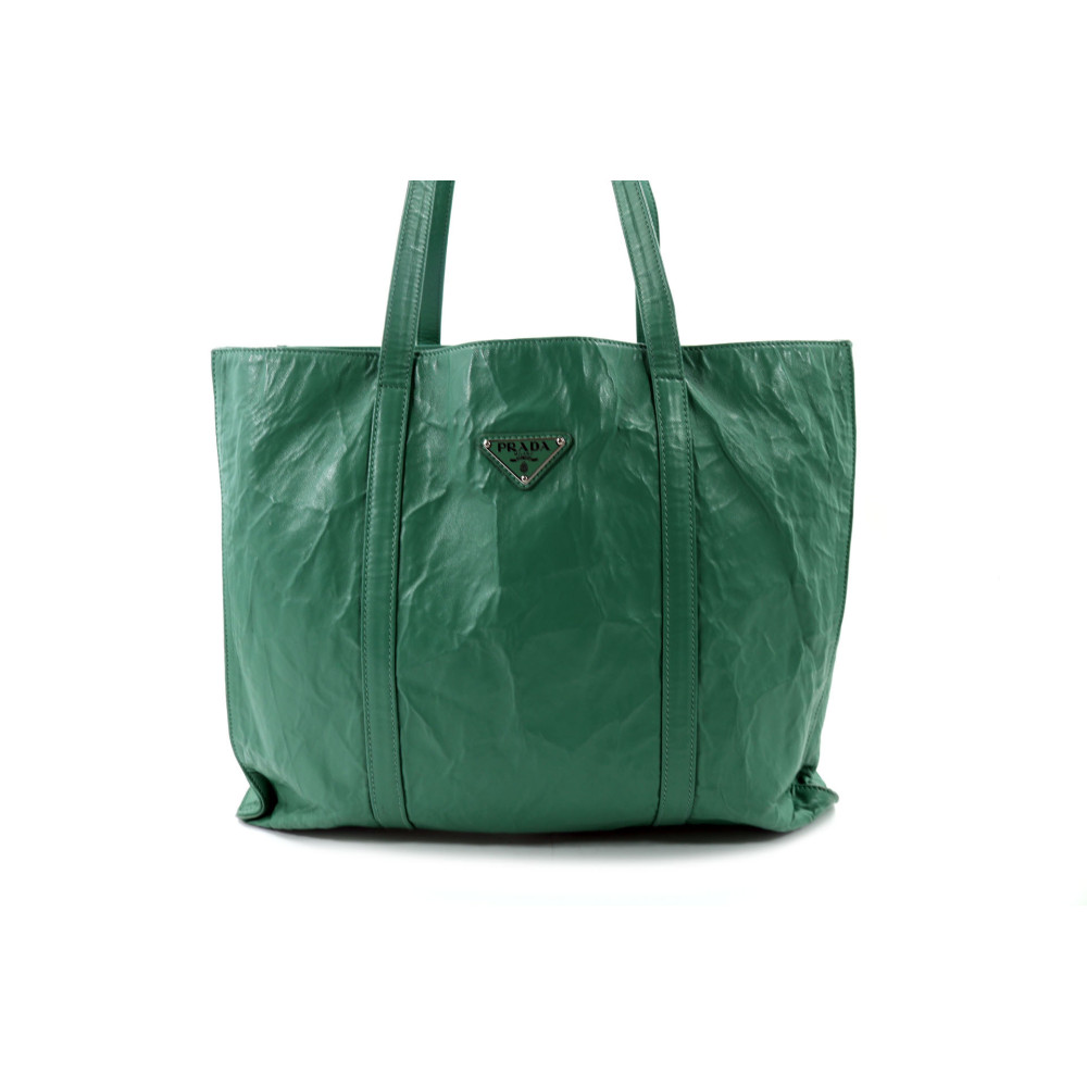 Prada Shopping Tote Pelle Verde Salvia