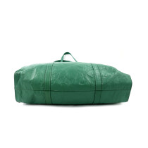 Prada Green Sage Leather Shopping Tote