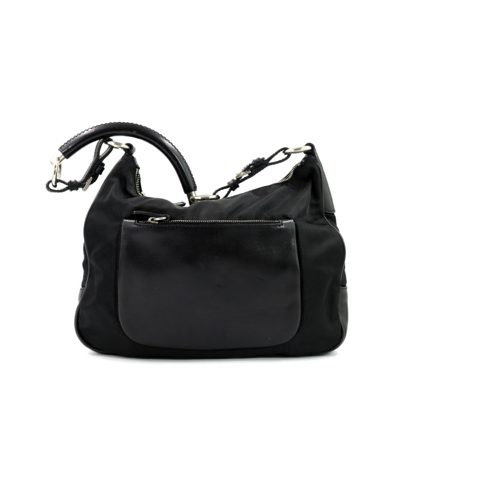Prada Hobo Vintage Schwarzes Segeltuch
