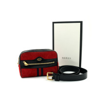 Gucci Marsupio Ophidia Pelle Scamosciata Rossa