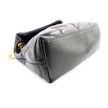 Saint Laurent Puffer Schwarzes Leder