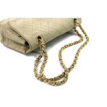 Chanel Double Flap Beige Fabric