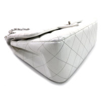 Chanel Jumbo White Leather