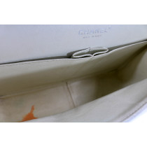 Chanel Jumbo Weißes Leder