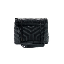 Saint Laurent Lou Lou Small Schwarzes Leder