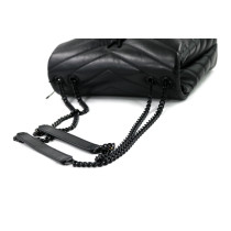 Saint Laurent Lou Lou Small Schwarzes Leder