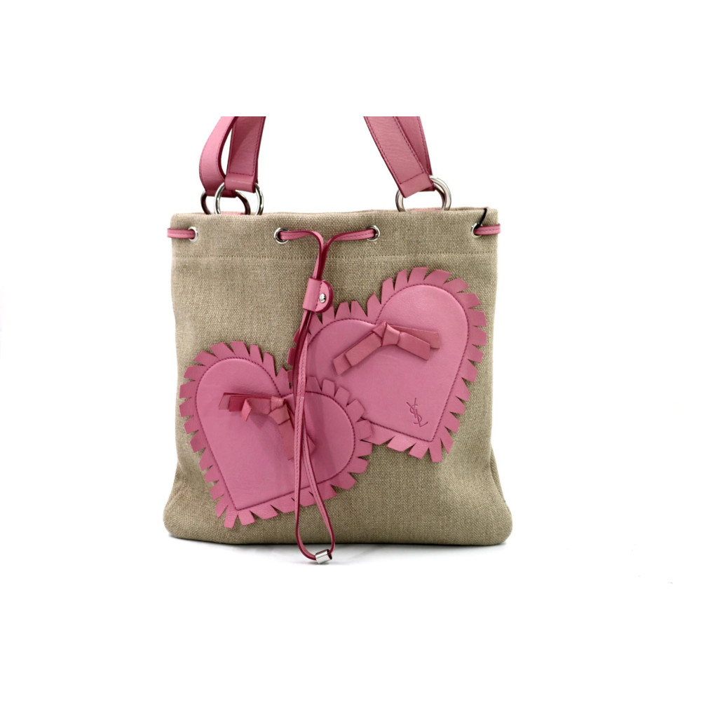 Saint Laurent Shopping Tela Beige