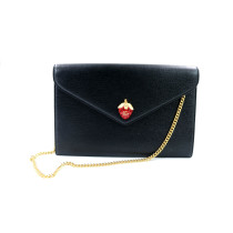 Gucci Schwarze Leder-Umhängetasche