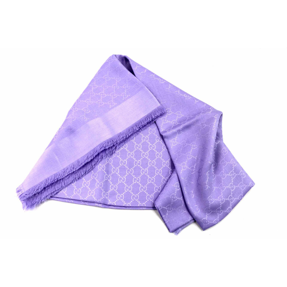 Gucci Étole Modal et Soie Lilas