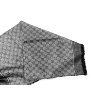 Gucci Black and Silver Wool Stole