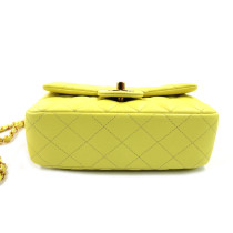 Chanel Rechteckiges Gelbes Leder