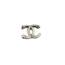 Chanel Spilla Acciaio Argento e Nero