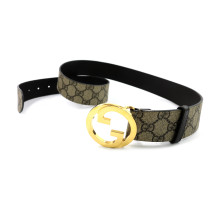 Gucci Cintura Interlocking GG Marrone