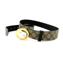 Gucci Cintura Interlocking GG Marrone
