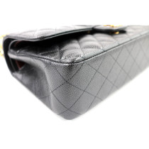 Chanel 11.12 Medium Pelle Caviar Nera