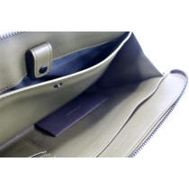 Bottega Veneta Olive Green Leather Clutch