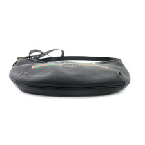Gucci Print Half-Moon Hobo Black Leather