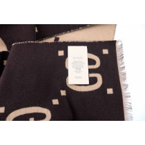 Gucci Schal Wolle und Seide Braun