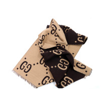 Gucci Schal Wolle und Seide Braun