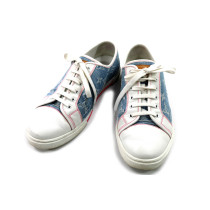 Baskets Louis Vuitton Toile Denim Bleu et Blanc