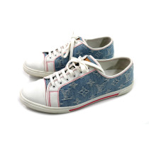Louis Vuitton Sneakers Tela Denim Azzurra e Bianca