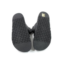 Hermes Chypre Black Leather Sandals