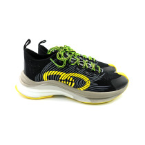 Gucci Black and Yellow Canvas Run Shoes