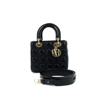 Dior Lady 5 Schwarzes Leder