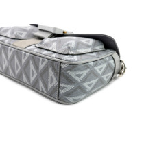 Dior Flap Tissu Gris