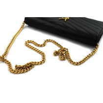 Saint Laurent Cassandre Schwarzes Leder