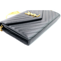 Saint Laurent Cassandre Pelle Nera