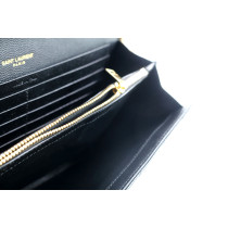 Saint Laurent Cassandre Black Leather